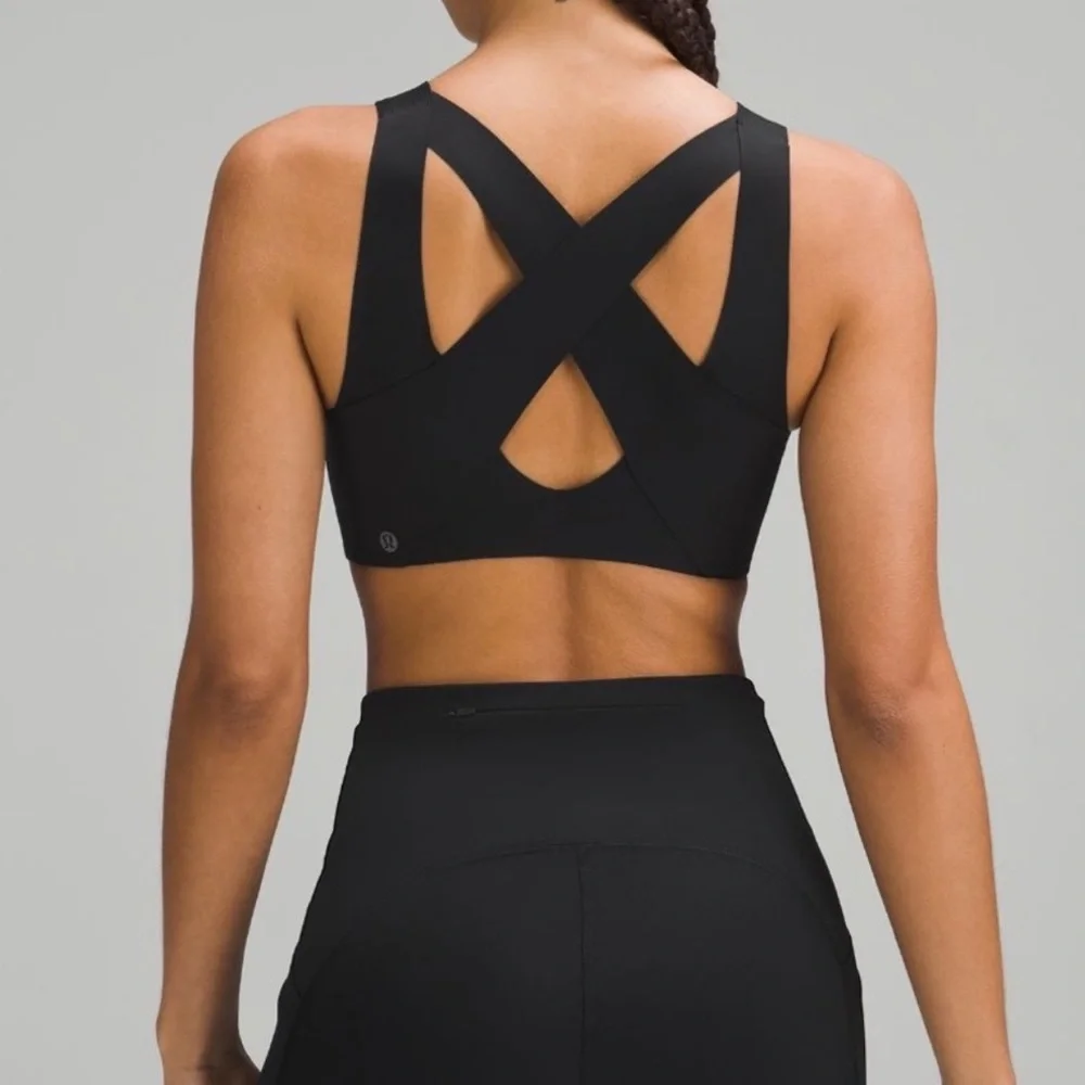 lululemon athletica Black Front-Zip Sports Bra